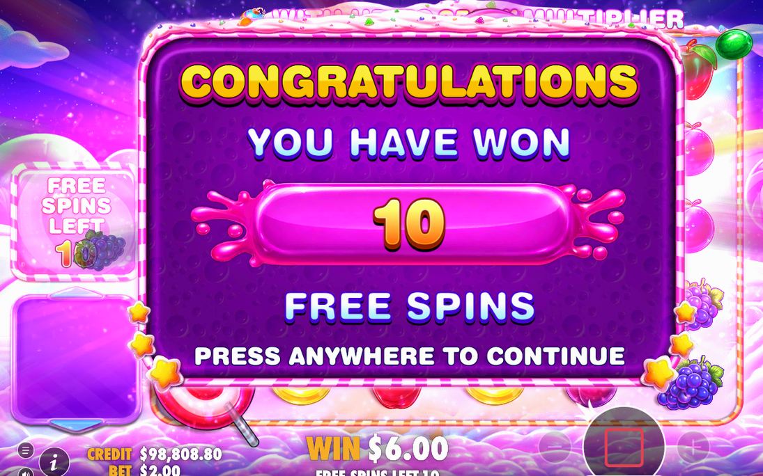 Free Spins med multiplikatorbomb som räknar upp under kaskaden